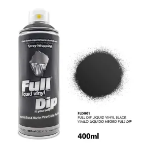 SPRAY VINILO LIQUIDO FULL DIP NEGRO MATE 400ML