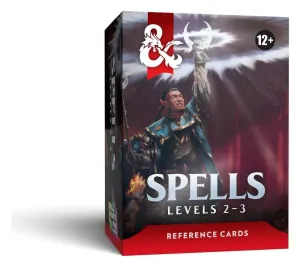DUNGEONS & DRAGONS RPG TARJETAS DE REFERENCIA: HECHIZOS (NIVELES 2-3) *EDICIÓN INGLÉS*