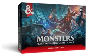 DUNGEONS & DRAGONS RPG TARJETAS DE REFERENCIA: MONSTRUOS (TEMIBLES Y FEROCES) *EDICIÓN INGLÉS*