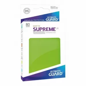 ULTIMATE GUARD SUPREME UX SLEEVES FUNDAS DE CARTAS TAMAÑO ESTÁNDAR VERDE CLARO MATE (80)