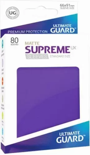 ULTIMATE GUARD SUPREME UX SLEEVES FUNDAS DE CARTAS TAMAÑO ESTÁNDAR VIOLETA MATE (80)