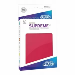 ULTIMATE GUARD SUPREME UX SLEEVES FUNDAS DE CARTAS TAMAÑO ESTÁNDAR ROJO MATE (80)