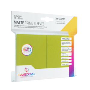 PACK MATTE PRIME SLEEVES LIME (100)