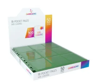 SIDELOADING 18-POCKET PAGES DISPLAY GREEN (50)