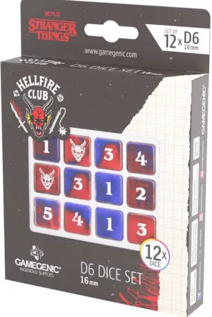 ST: HELLFIRE CLUB D6 DICE SET (12) 16MM ST: HELLFIRE CLUB D6 DICE SET (12) 16MM