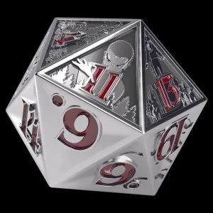 ST: HELLFIRE CLUB PREMIUM METAL D20 DIE ST: HELLFIRE CLUB PREMIUM METAL D20 DIE