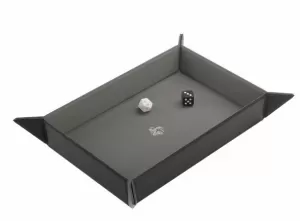 MAGNETIC DICE TRAY RECTANGULAR BLACK/GRAY MAGNETIC DICE TRAY RECTANGULAR BLACK/GRAY