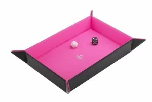 MAGNETIC DICE TRAY RECTANGULAR BLACK/PINK MAGNETIC DICE TRAY RECTANGULAR BLACK/PINK