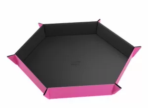 MAGNETIC DICE TRAY HEXAGONAL BLACK/PINK