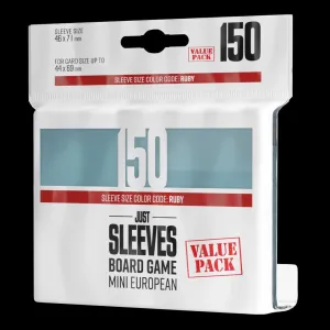 JUST SLEEVES MINI EUROPEAN VALUE PACK (150) JUST SLEEVES MINI EUROPEAN VALUE PACK (150)