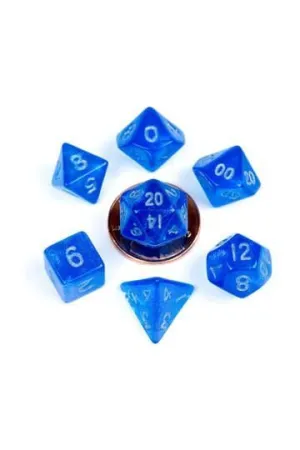 FANROLL MINI PACK DE DADOS STARDUST BLUE WITH SILVER NUMBERS (7) FANROLL MINI PACK DE DADOS STARDUST BLUE WITH SILVER NUMBERS (7)