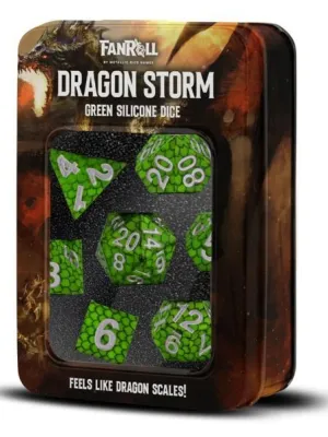 DRAGON STORM SHARP EDGE SILICONE PACK DE DADOS GREEN DRAGON SCALES (7) DRAGON STORM SHARP EDGE SILICONE PACK DE DADOS GREEN DRAGON SCALES (7)
