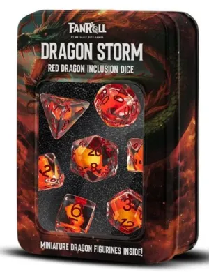 DRAGON STORM INCLUSION PACK DE DADOS RED DRAGON (7) DRAGON STORM INCLUSION PACK DE DADOS RED DRAGON (7)