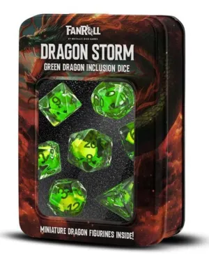 DRAGON STORM INCLUSION PACK DE DADOS GREEN DRAGON (7) DRAGON STORM INCLUSION PACK DE DADOS GREEN DRAGON (7)