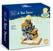 SET DE CONSTRUCCIÓN EL PRINCIPITO Y ZORRO EN UN TREN 15,8CM