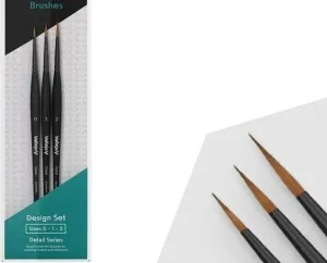 DESIGN SET PINCEL SINTETICO NO. 0, 1 Y 2 B02991