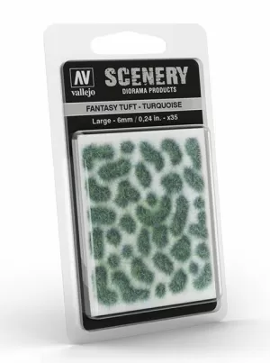 FANTASY TUFT TURQUOISE LARGE 6MM