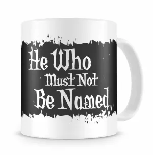 QUIEN NO DEBE SER NOMBRADO TAZA BLANCA CERÁMICA HARRY POTTER