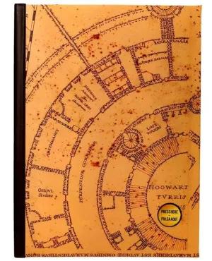 LIBRETA CON LUZ MAPA MERODEADOR HARRY POTTER