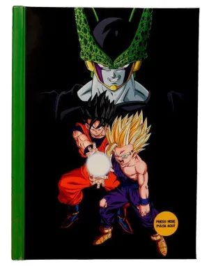 LIBRETA CON LUZ BATALLA FINAL CELL DRAGON BALL Z