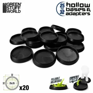 PEANAS DE PLÁSTICO CON HUECO - REDONDAS 32MM