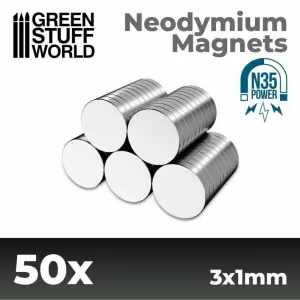 IMANES NEODIMIO (N35) 3X1MM - 50 UNIDADES IMANES NEODIMIO (N35) 3X1MM - 50 UNIDADES