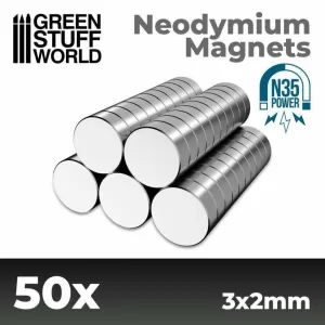 IMANES NEODIMIO (N35) 3X2MM - 50 UNIDADES