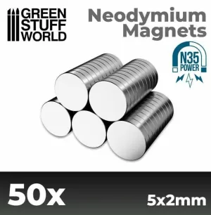 IMANES NEODIMIO (N35) 5X2MM - 50 UNIDADES IMANES NEODIMIO (N35) 5X2MM - 50 UNIDADES