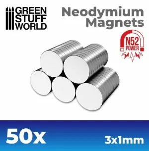 (N52) IMANES NEODIMIO 3X1MM - 50 UNIDADES (N52) IMANES NEODIMIO 3X1MM - 50 UNIDADES