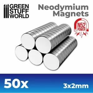 (N52) IMANES NEODIMIO 3X2MM - 50 UNIDADES (N52) IMANES NEODIMIO 3X2MM - 50 UNIDADES