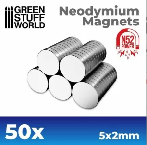 (N52) IMANES NEODIMIO 5X2MM - 50 UNIDADES (N52) IMANES NEODIMIO 5X2MM - 50 UNIDADES