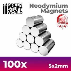 (N52) IMANES NEODIMIO 5X2MM - 100 UNIDADES (N52) IMANES NEODIMIO 5X2MM - 100 UNIDADES
