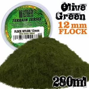 CESPED ELECTROSTATICO 12MM - VERDE OLIVA - 280 ML