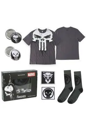 SET REGALO CON CAMISETA TALLA XL MARVEL THE PUNISHER