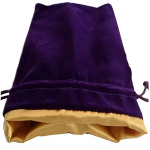 BOLSA PARA DADOS VELVET PURPLE WITH GOLDEN SATIN LARGE