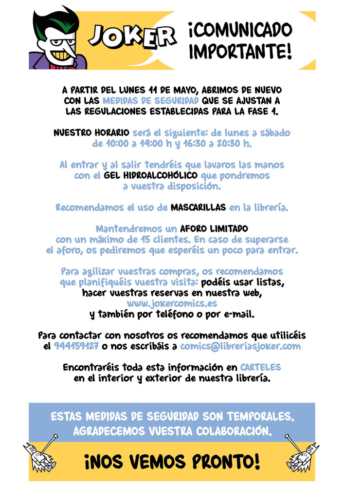 Información reapertura