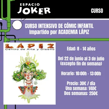 Curso de cómic infantil Centro Lápiz lunes 22 junio